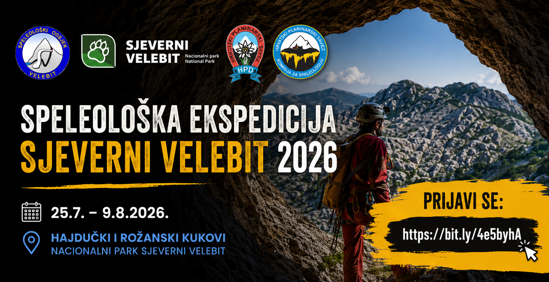 Speleološka ekspedicija Sjeverni Velebit 2026 — prijavi se