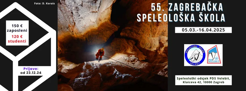 55. speleološka škola - prijave
